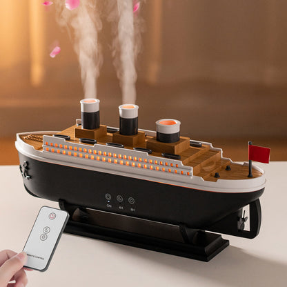 Barco Humidificador Difusor con Luces LED y Aromaterapia